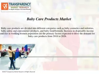 Baby Care Products Market Would Accumulate Revenues Worth US$ 109.13 Bn By 2026
