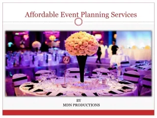 Affordable Event Planning Services