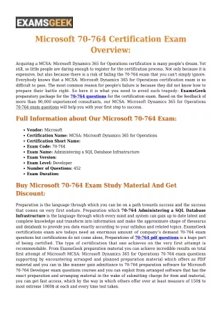 Microsoft 70-764 [2020] Exam Questions - Success Secret