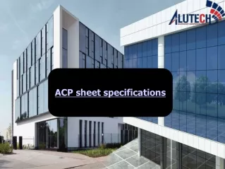 ACP sheet specifications