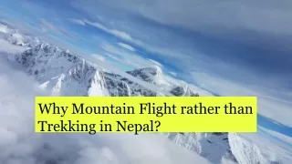 MOUNTAIN FLIGHT - EXPLORE HIMALAYAS WITHOUT TREKKING