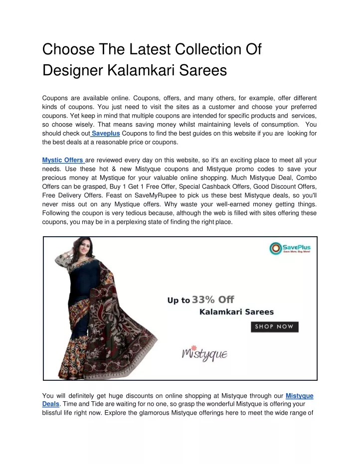 choose the latest collection of designer kalamkari sarees