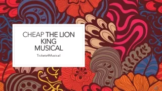 Cheap Tickets for The Lion King