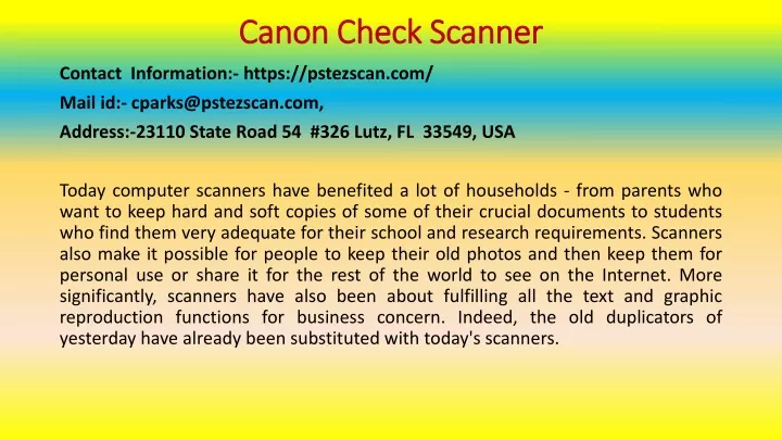 canon check scanner