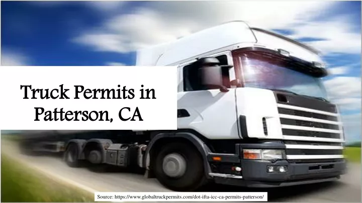 truck permits in patterson ca