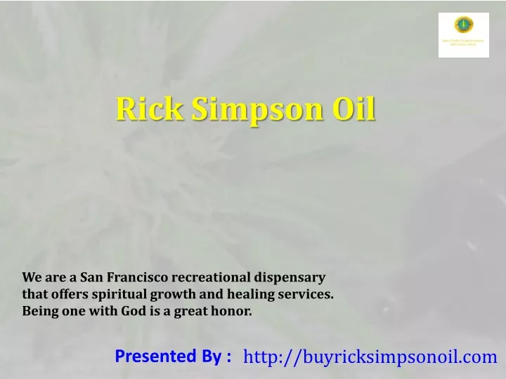 rick simpson oil