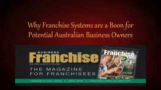 Why Franchise Systems are a Boon for Potential Australian Business Owners