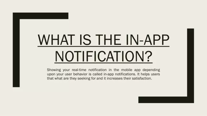 what is the in app notification