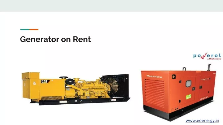 generator on rent