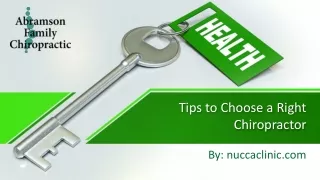 Tips to Choose a Right Chiropractor