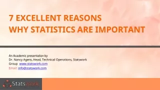7 Excellent Reason Why Statistics Is Important | Statistical Data Analysis Services- Statswork