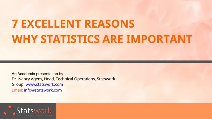 7 excellent reasons why statistics are important