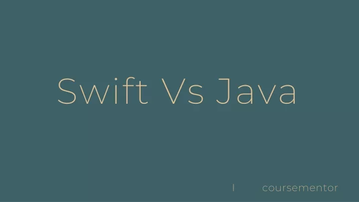 swift vs java