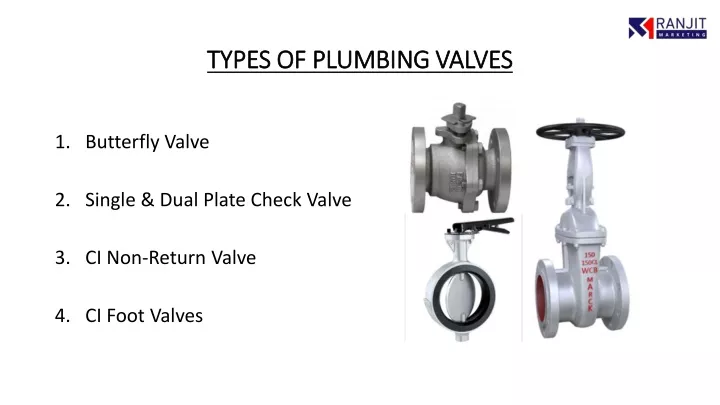 types of plumbing valves