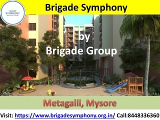 Lavish residential apartments for sale in  Brigade Symphony