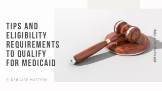 Seek Professional Help with Medicaid | How to Qualify