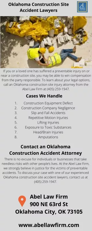 Oklahoma Construction Site Accident Lawyers