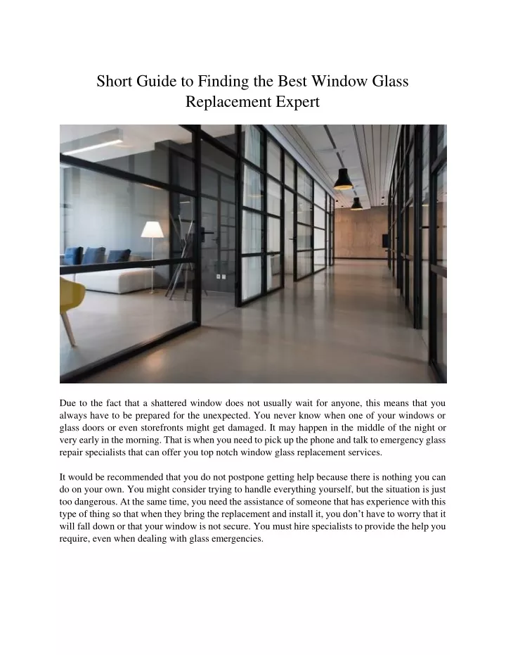 short guide to finding the best window glass
