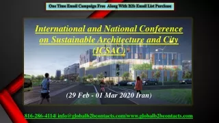 International and National Conference on Sustainable Architecture and City (ICSAC)