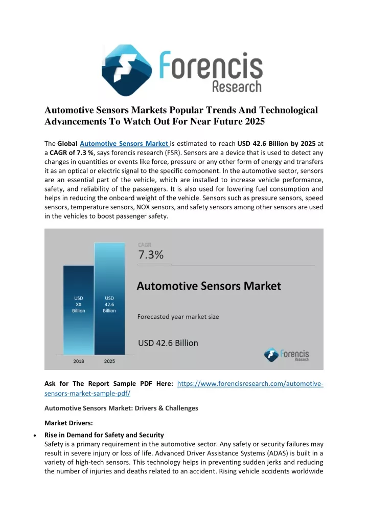 automotive sensors markets popular trends