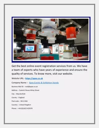 Online Event Registration Service