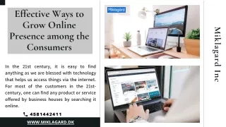 Effective Ways To Grow Online Presence Among The Consumers