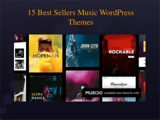 15 Best Sellers Music WordPress Themes