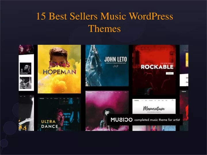 15 best sellers music wordpress themes