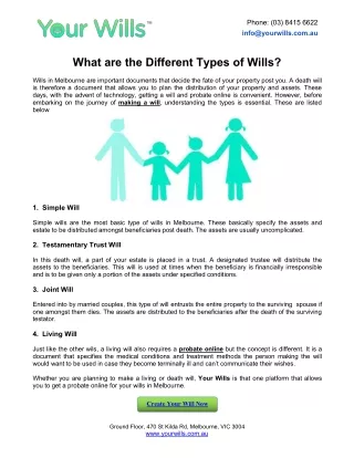 What are the Different Types of Wills?