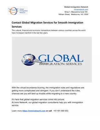 Contact Trusted Global Immigration Services
