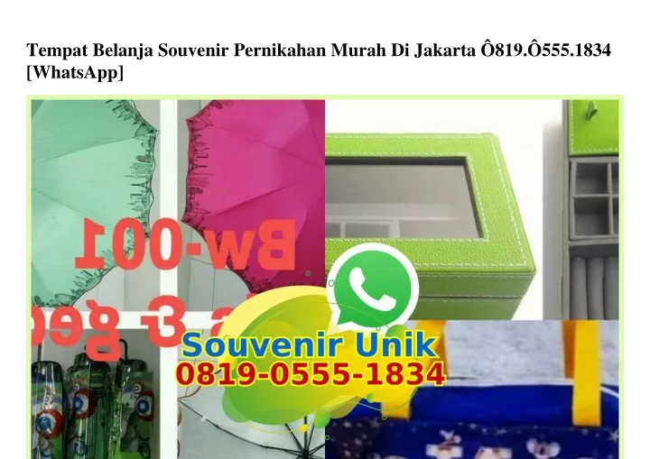 tempat belanja souvenir pernikahan murah