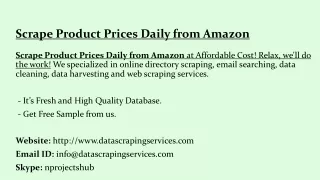 scrape product prices daily from amazon