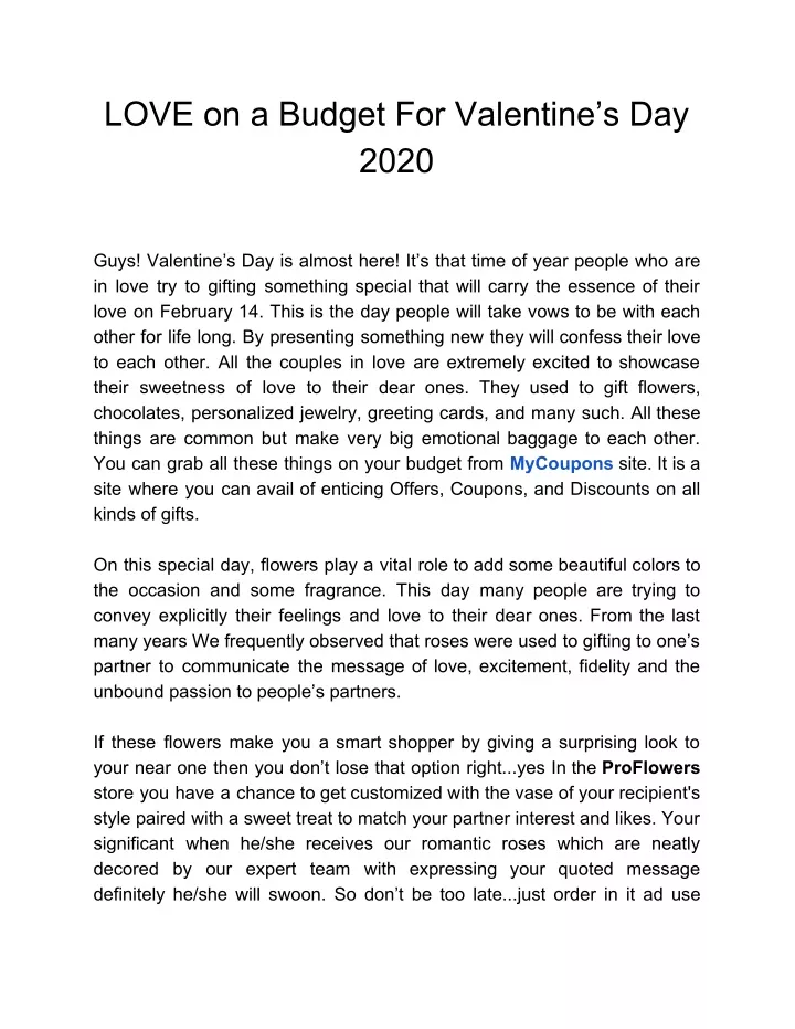 love on a budget for valentine s day 2020