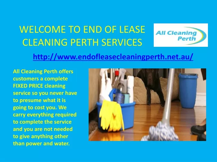 welcome to end of lease cleaning perth services