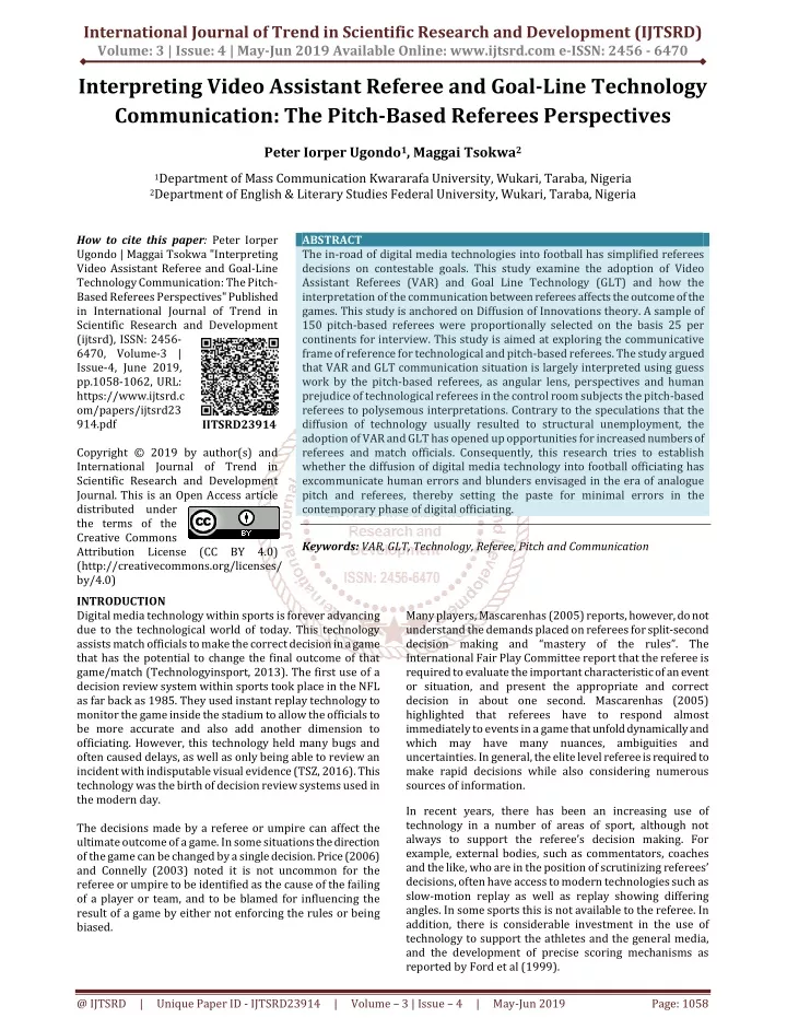 international journal of trend in scientific