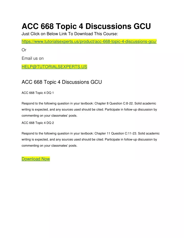 acc 668 topic 4 discussions gcu just click