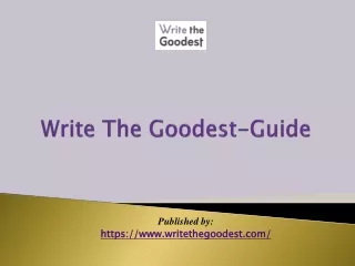 Write The Goodest-Guide