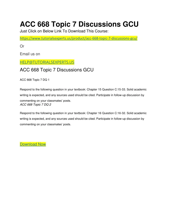 acc 668 topic 7 discussions gcu just click