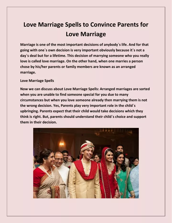 love marriage spells to convince parents for love