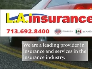 Get Insurance in Houston by LA Insurance Agency
