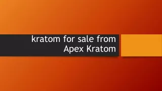 kratom for sale from Apex Kratom