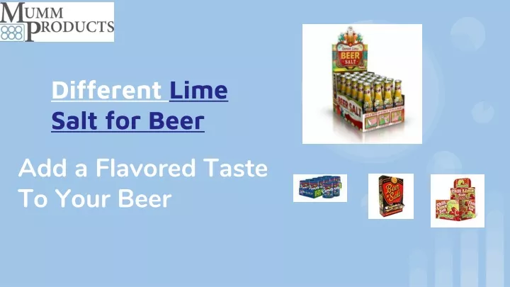 different lime salt for beer