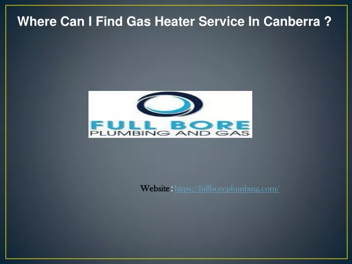 where can i find gas heater service in canberra