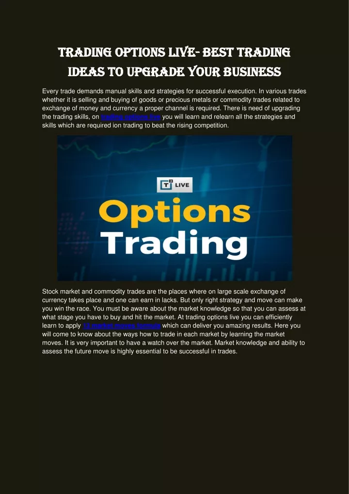 trading options live trading options live best