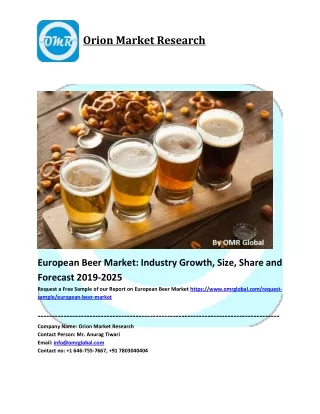 European Beer Market Size, Share and Forecast to 2025