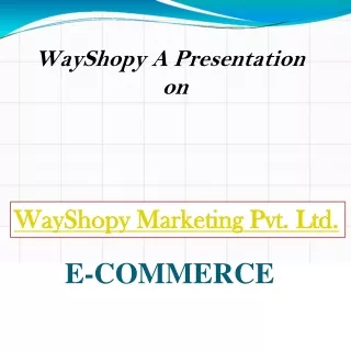 WayShopy Marketing Pvt. Ltd. e-commerce