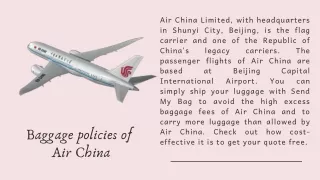 Baggage policies of Air China