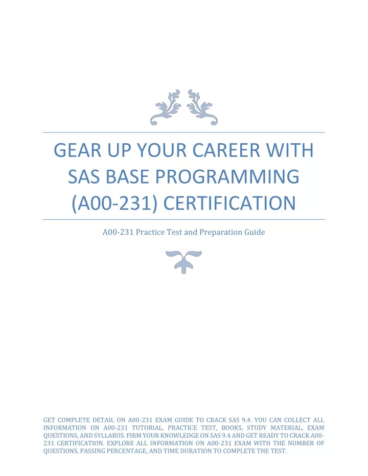 gear up your career with sas base programming