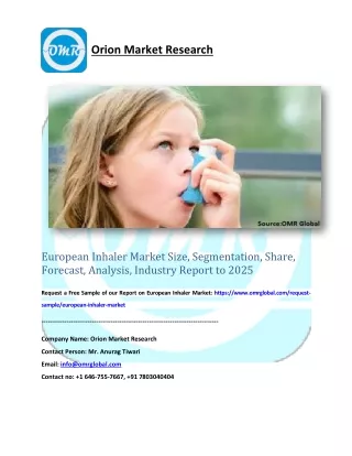 European Inhaler Market Size, Industry Trends, Share and Forecast 2019-2025