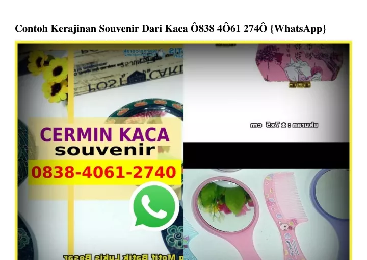 contoh kerajinan souvenir dari kaca